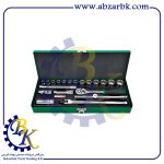 جعبه بکس 20 پارچه دوازده پر درایو 3/8 مارک TOPTUL مدل GCAD2005 | بازرگانی ابزارآلات صنعتی BK
