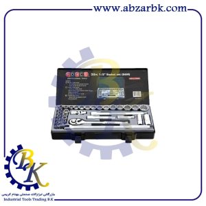 جعبه بکس 32 پارچه دوازده پر درایو 1/2 مارک FORCE مدل 9-4321 | بازرگانی ابزارآلات صنعتی BK