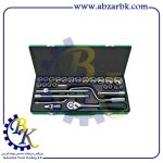 جعبه بکس 26 پارچه درایو 1/2 شش پر مارک TOPTUL مدل GCAD2603 | بازرگانی ابزارآلات صنعتی BK