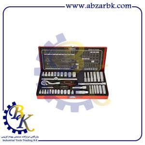 جعبه بکس 40 پارچه شش پر درایو 3/8 و 1/4 مارک TOSAN مدل T1252 | بازرگانی ابزارآلات صنعتی BK