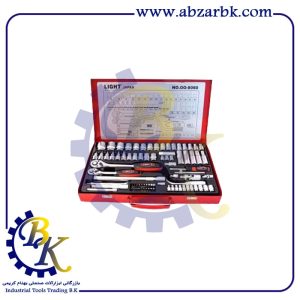 جعبه بکس 80 پارچه درایو 1/2 شش پر مارک LIGHT مدل GO8080 | بازرگانی ابزارآلات صنعتی BK