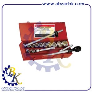 جعبه بکس 17 پارچه درایو 3/4 شش پر مارک GENIUS مدل GS-617M | بازرگانی ابزارآلات صنعتی BK