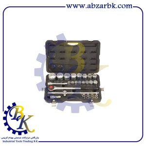 جعبه بکس 24 پارچه درایو 3/4 دوازده پر مارک FORCE مدل 6241-72 | بازرگانی ابزارآلات صنعتی BK