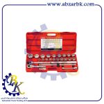 جعبه بکس 25 پارچه درایو 3/4 دوازده پر مارک GENIUS مدل TW-625S | بازرگانی ابزارآلات صنعتی BK