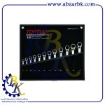 آچار یک سر رینگ یک سر تخت 12 پارچه جغجغه ای مارک TOPTUL مدل (PRO) GPAQ1203 | بازرگانی ابزارآلات صنعتی BK