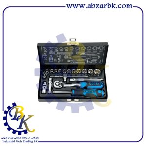 جعبه بکس 19 پارچه درایو 1/4 شش پر مارک LICOTA مدل ALT-5010F | بازرگانی ابزارآلات صنعتی BK