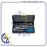 جعبه بکس 19 پارچه درایو 1/4 شش پر مارک LICOTA مدل ALT-5010F | بازرگانی ابزارآلات صنعتی BK