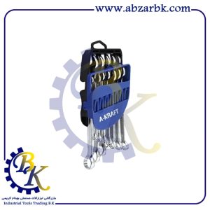 آچار یک سر رینگ یک سر تخت 12 پارچه مارک A-KRAFT مدل AKCW120 | بازرگانی ابزارآلات صنعتی BK