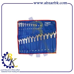 آچار یکسررینگ یکسرتخت 26 پارچه برند مستر MASTER بازرگانی ابزارآلات صنعتی بهنام کریمی ABZARBK