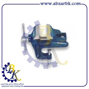 گیره بغل میزی مینیاتوری همراه با پایه نگهدارنده گروز GROZ مدل TBV/C/50 | بازرگانی ابزارآلات صنعتی B.K