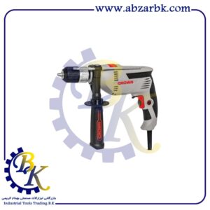 دریل چکشی سه نظام آچاری سیزده میلیمتر با توان 750 وات کد CT10129C برند کرون CROWN | بازرگانی ابزارآلات صنعتی B.K