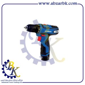 دریل پیچ گوشتی شارژی 12 ولت کد HP122-A برند هیوندای HYUNDAI | بازرگانی ابزارآلات صنعتی B.K