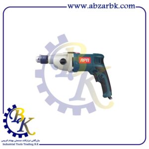 دریل چکشی گیربکسی سه نظام آچاری سیزده میلیمتر با توان 1050 وات کد DR13M برند ای پی ان APN | بازرگانی ابزارآلات صنعتی B.K