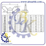 پیچ و مهره خروسکی ( پیچ و مهره بالدار ) بازرگانی ابزارآلات صنعتی بهنام کریمی ABZARBK