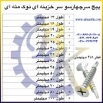 پیچ چهارسو سر خزینه ای نوک مته ای بازرگانی ابزارآلات صنعتی بهنام کریمی ABZARBK