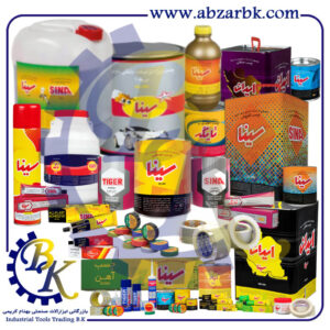 تهیه و تامین و عرضه انواع چسب های برند سینا SINA بازرگانی ابزارآلات صنعتی بهنام کریمی ABZARBK