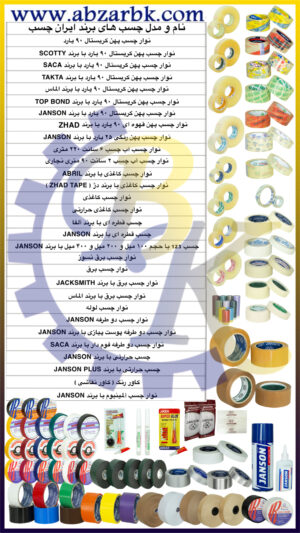 تهیه و تامین و عرضه انواع چسب های برند ایران چسب IRAN CHASB بازرگانی ابزارآلات صنعتی بهنام کریمی ABZARBK
