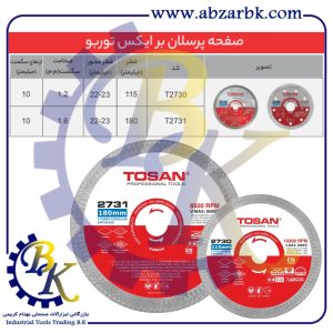 تهیه و تامین و عرضه انواع صفحه برش سرامیک پرسلان بر برند توسن TOSAN بازرگانی ابزارآلات صنعتی بهنام کریمی ABZARBK